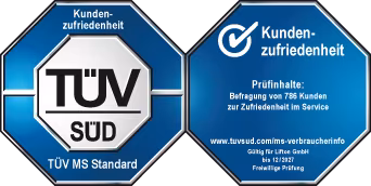 TÜV-geprüfte Kundenzufriedenheit